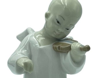 Figura vintage de Lladró  Vintage Lladro Chinese Angel Figurine Playing Violin Home Collectible Art Décor main image 2