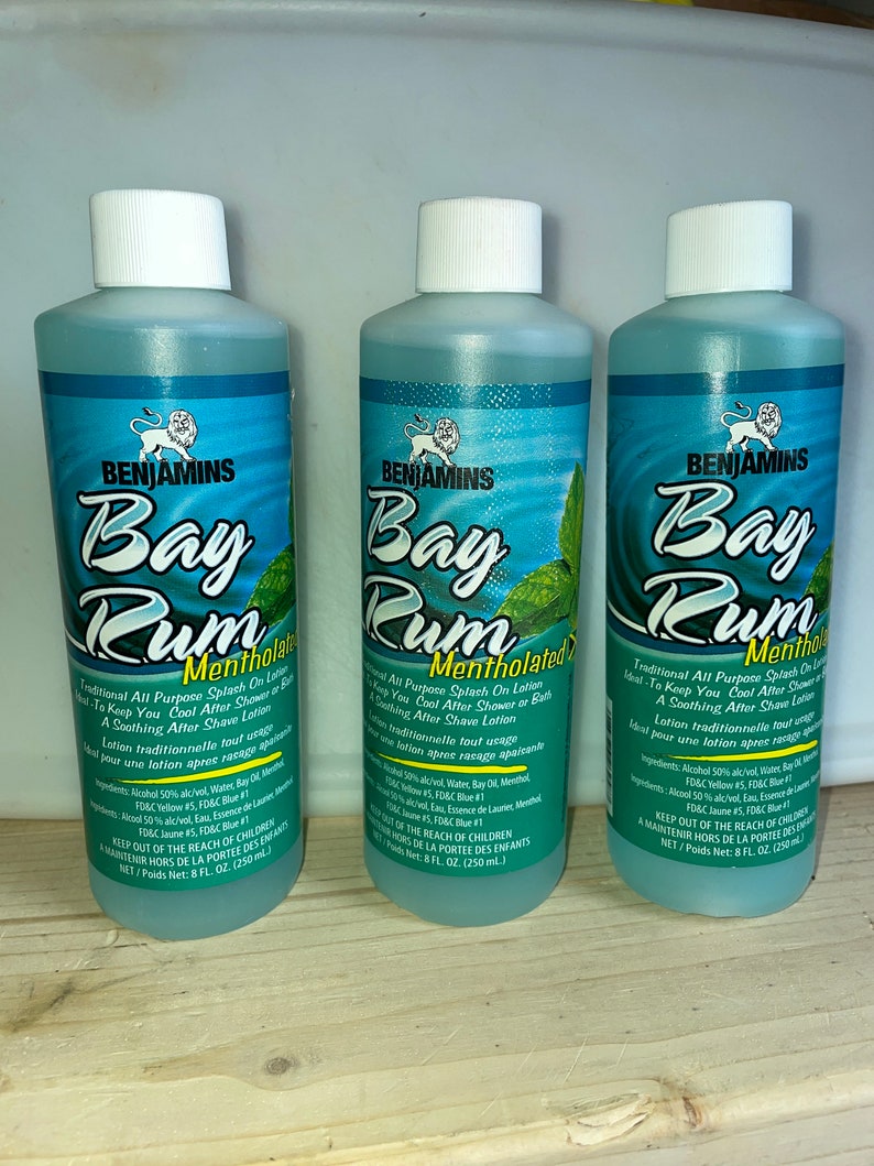 Benjamins Jamaican Bay Rum Mentholated 3 Bottles Etsy