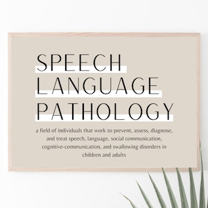 Impressão de fonoaudiologia - perfeita para a sala de fala ou escritório!