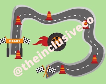 Tablero de refuerzo de fichas de pista de carreras (¡+12 autos diferentes!)