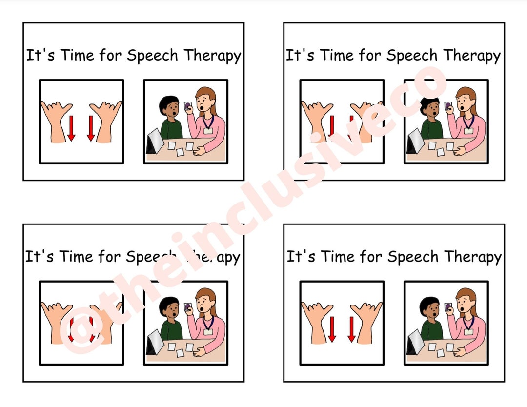 Time for Speech Therapy Visual Aid/hall Pass Etsy