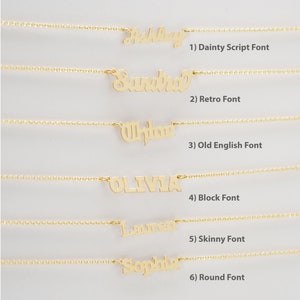 Name Necklace: Custom Gold Nameplate Jewelry, Handcrafted in the USA - Swift Next Day Shipping Available