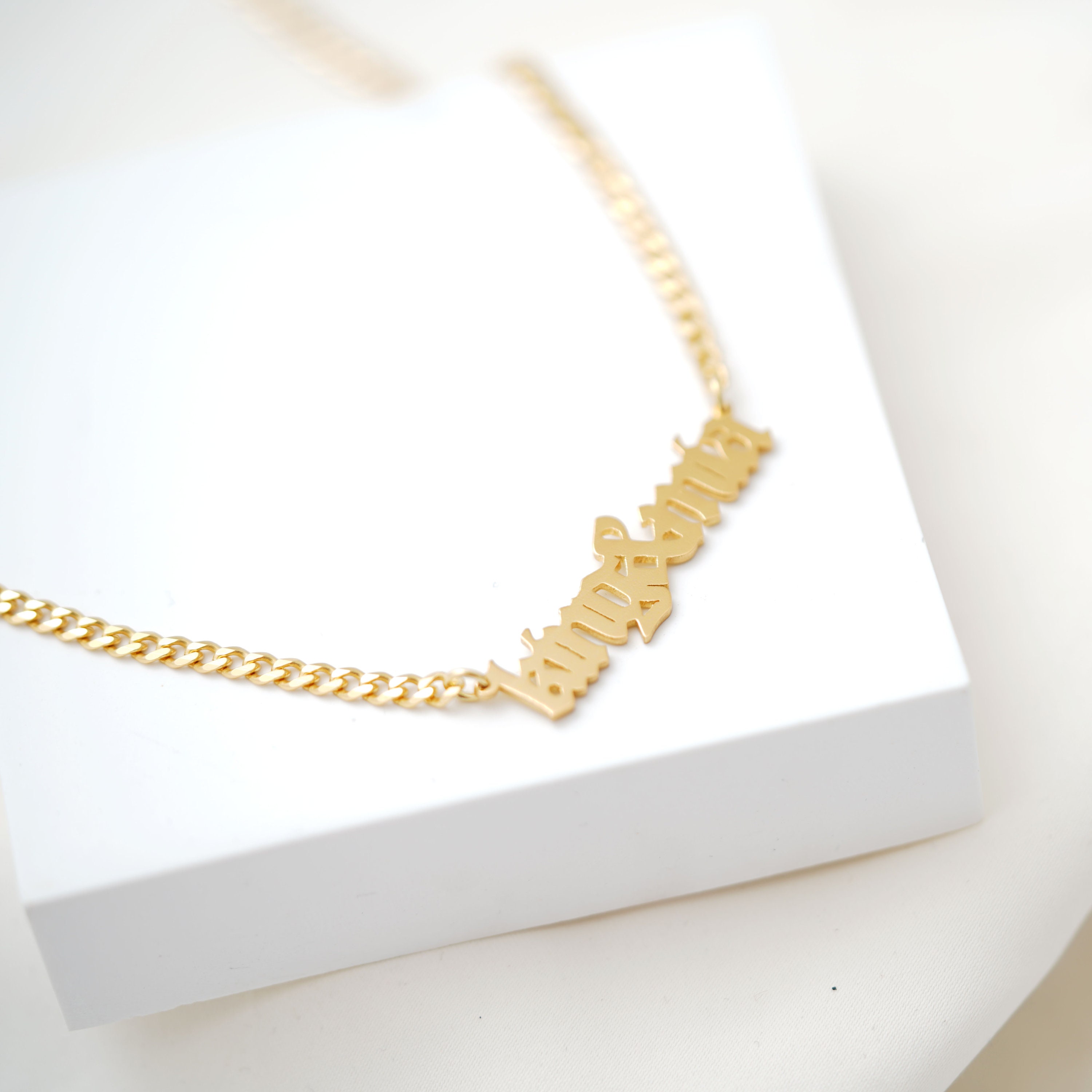 Name necklace thick Clearance