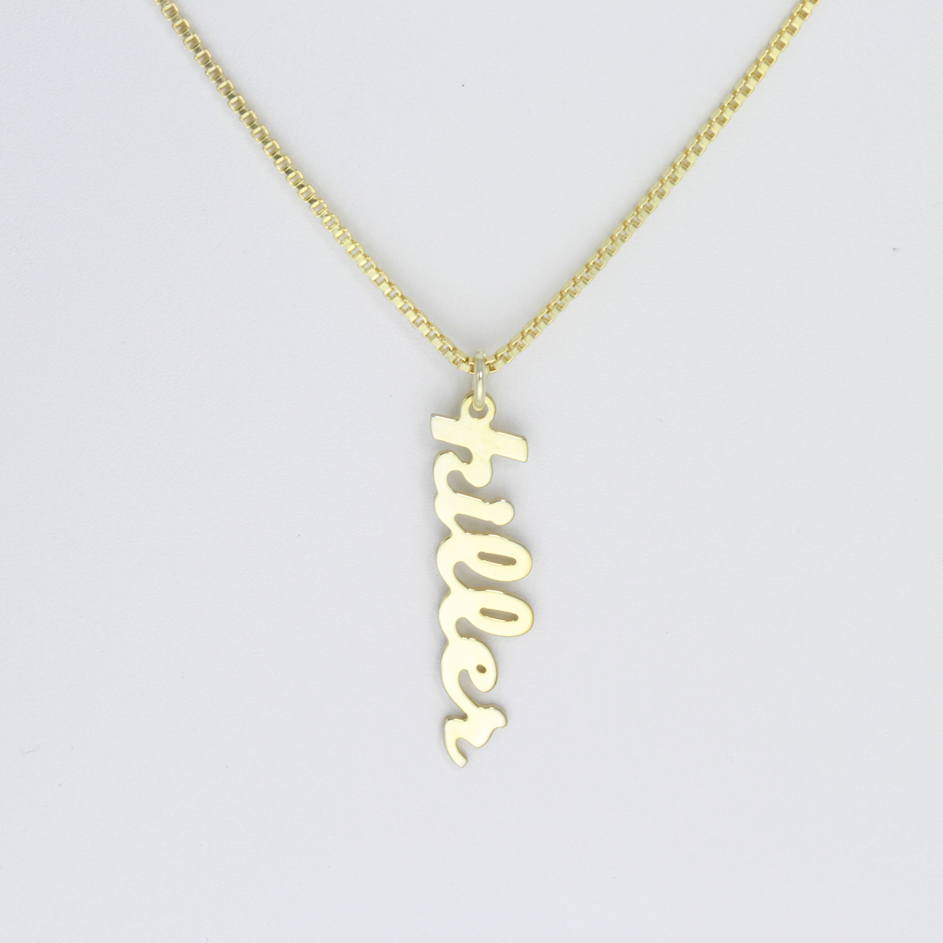 Vertical Name Necklace Dainty Name 