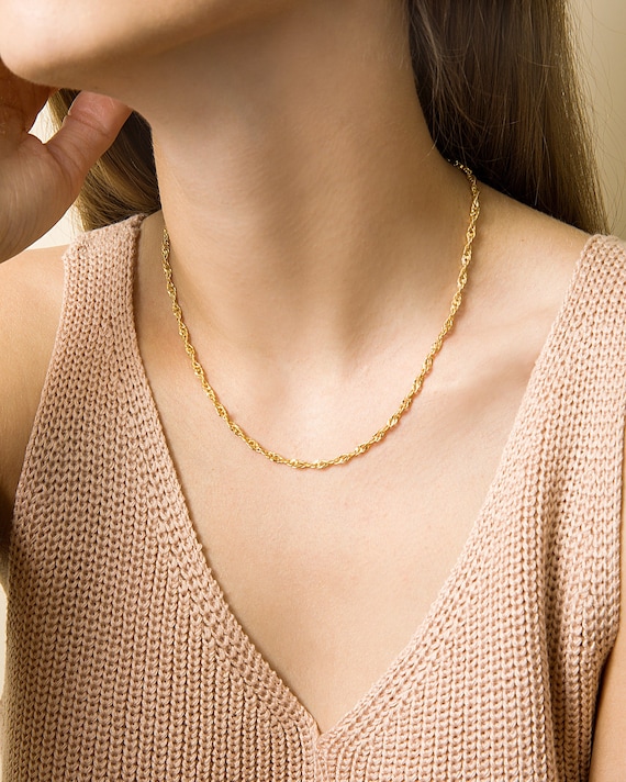Bold Twist Chain Gold and Silver Twist Chain Everyday Etsy