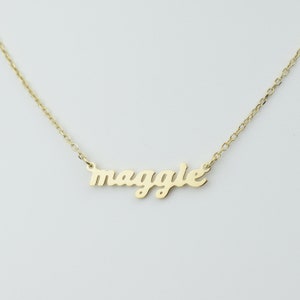 14k Gold Plated Name Necklace: Personalized Silver Chain