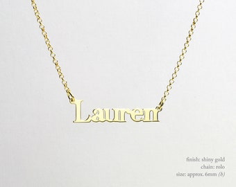 Best Dainty Name Necklace, Tiny Name Necklace for Her, Personalized Name Jewelry, Birthday Gift, Bridesmaid Gift, Gift For Mom Gold Silver