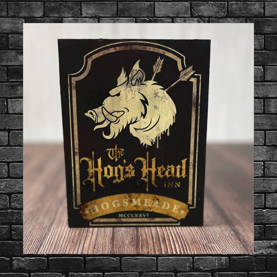Wizarding World Hogs Head Tavern Sign Etsy