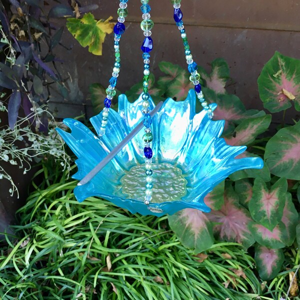 Glass Bird Baths Etsy