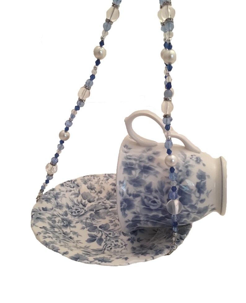 Tea Roses Vintage Teacup Bird Feeder Blue Bird Feeder Garden Etsy