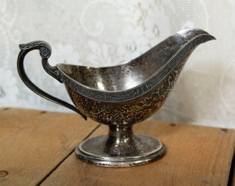 Antique Gravy Boat | Silvercraft, Farber Brothers | Electro Plated Nickel Silver