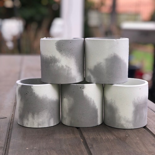 Cement Vessels for Plants Candles Flowers Etc. Etsy