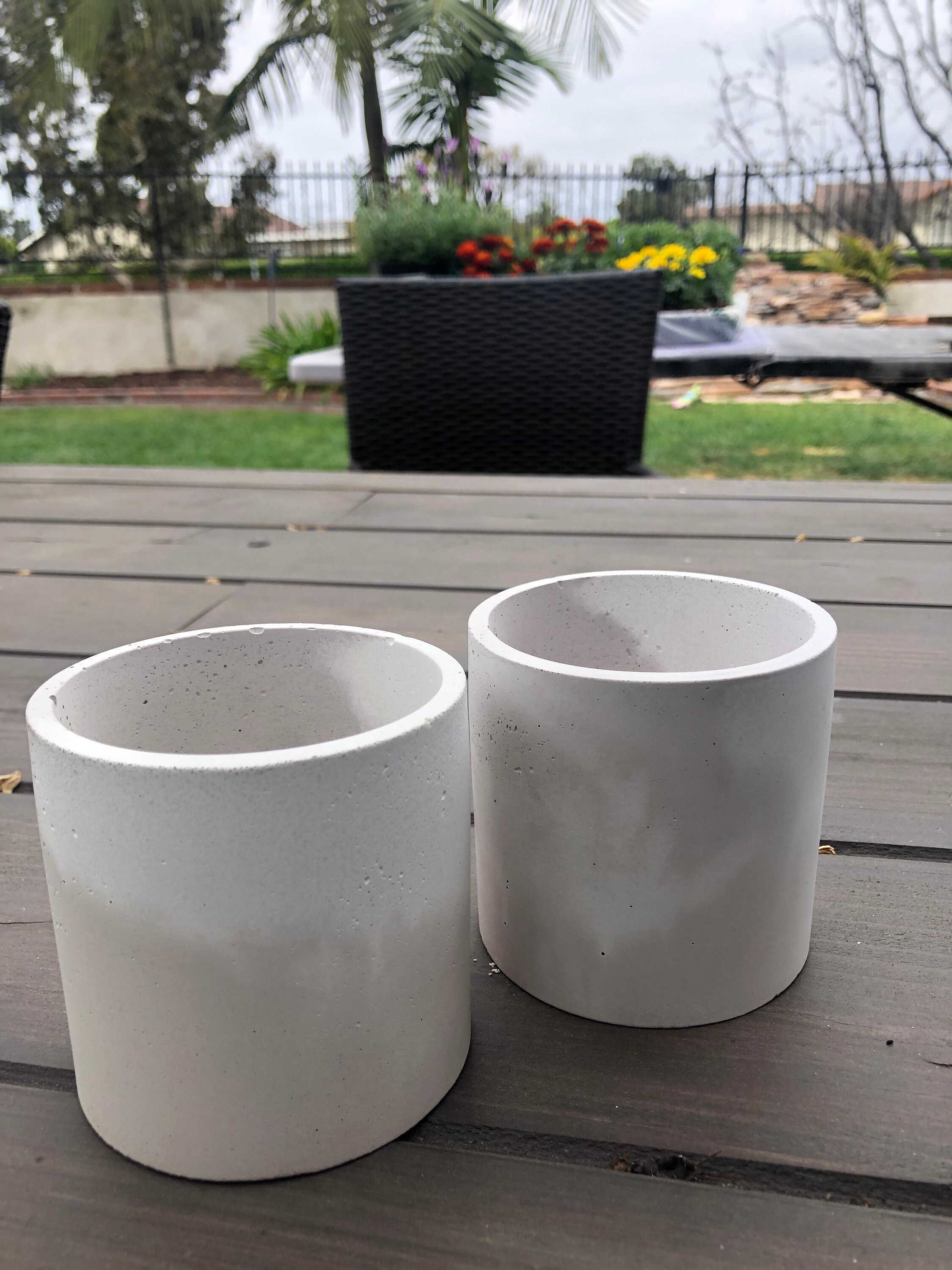 Cement Vessels For plants candles flowers etc. Etsy