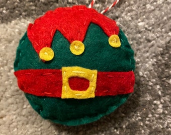 Decoración de elfos, decoración de fieltro, Navidad.