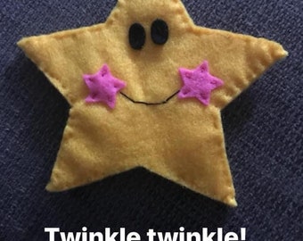 Twinkle twinkle little star finger puppet, nursery rhymes, teaching resource