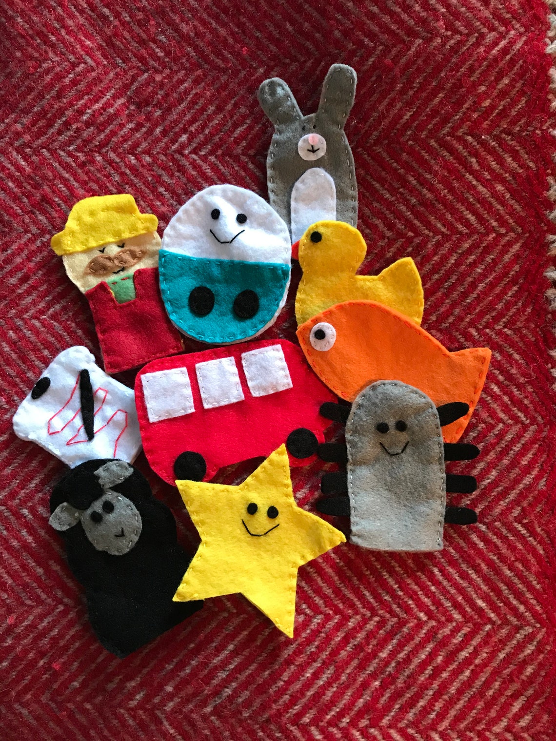 Nursery Rhymes Finger Puppets, Felt Finger Puppets, Teaching Resource