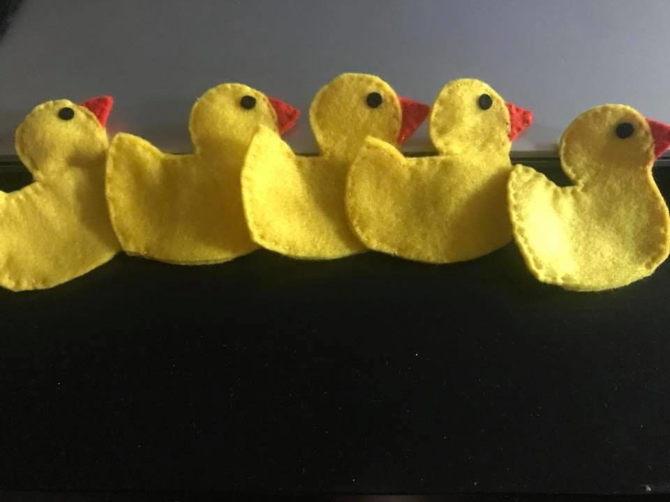Five little ducks finger puppets felt finger puppets Etsy