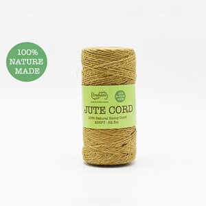 Crafasso jute cord spool  205ft natural