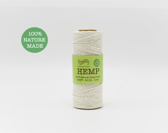 Crafasso Hemp Twine cord spool 205ft white