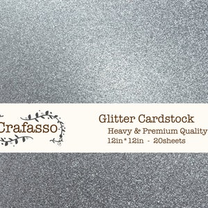 Silver Glitter cardstock,  color glitter cardstock, heavy glitter cardstock, 12x12, Crafasso, craft supplies,