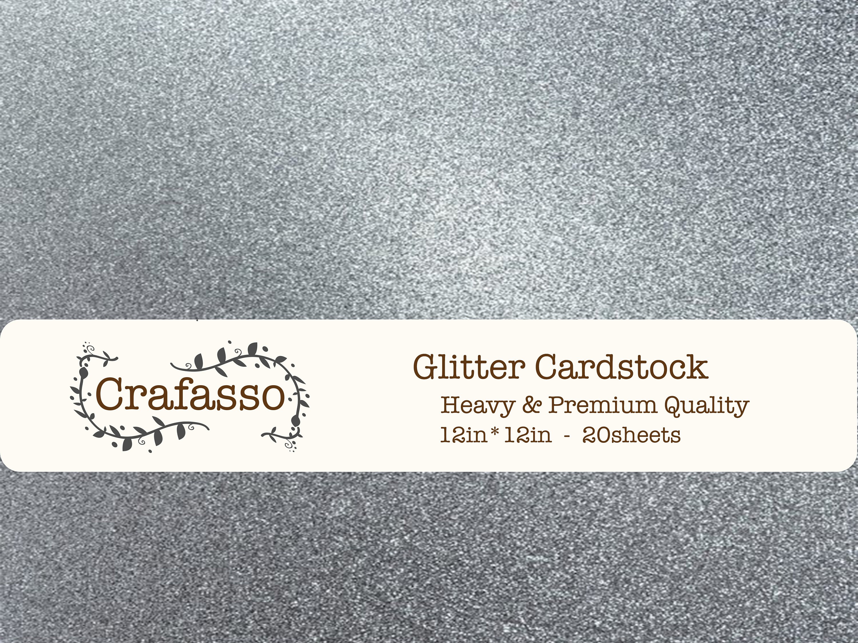 Silver Glitter Cardstock, Color Glitter Cardstock, Heavy Glitter