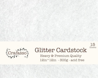 White Glitter cardstock,  color glitter cardstock, heavy glitter cardstock, 12x12, Crafasso, craft supplies,