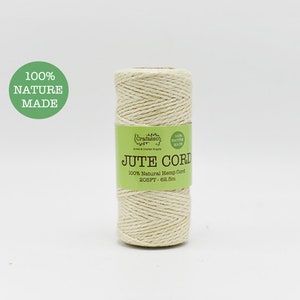 Crafasso jute cord spool  205ft white