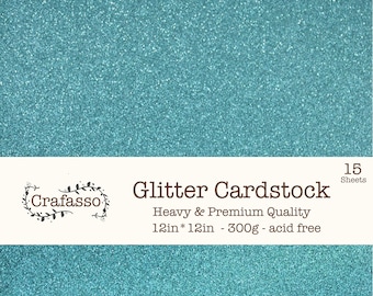 Steel Blue Glitter cardstock,  Blue glitter cardstock, heavy glitter cardstock, 12x12, Crafasso, craft supplies,