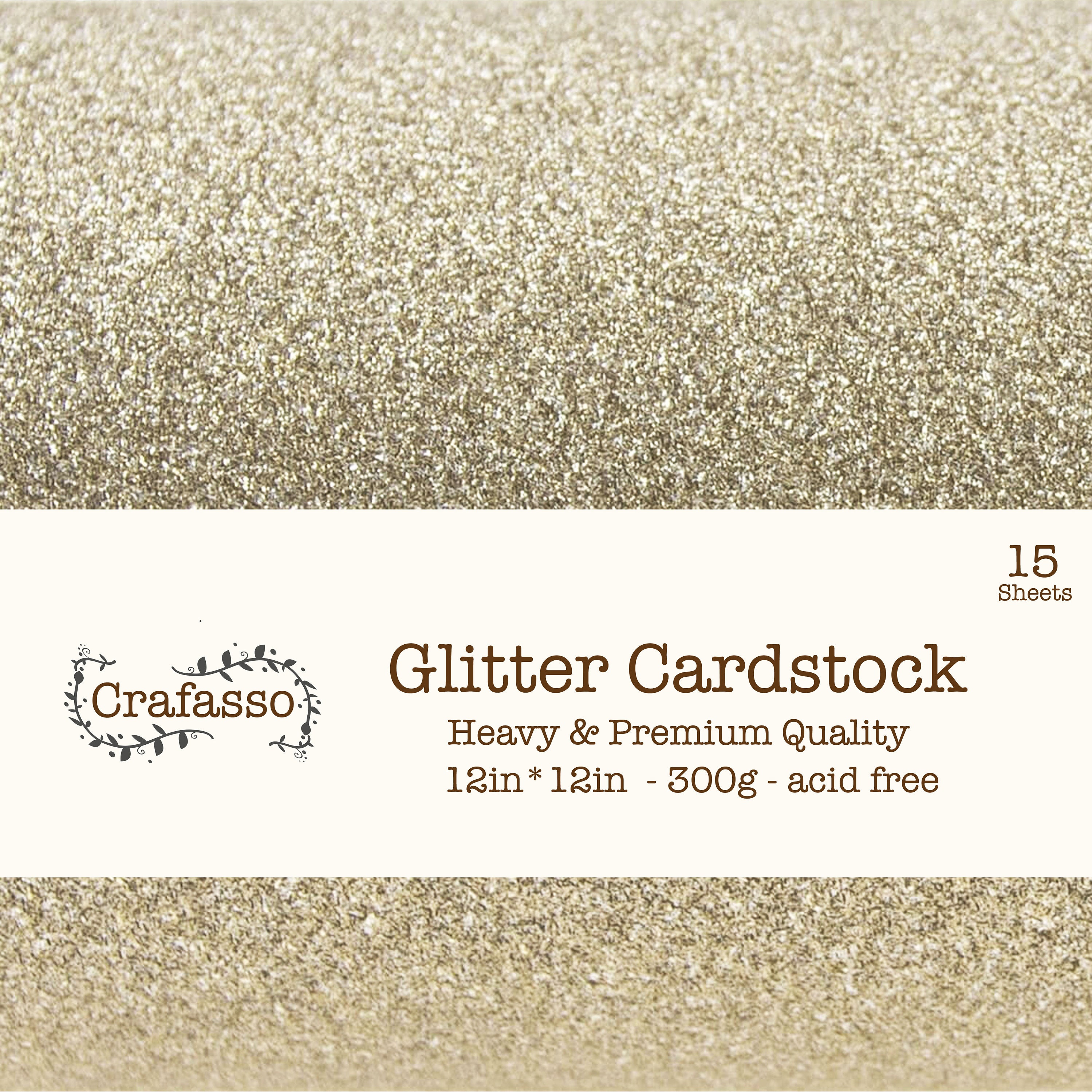 Champagne Metallic 105lb. 8 1/2 x 11 Cardstock - 50 Pack