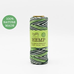 Crafasso Hemp Twine cord spool 205ft gradient green