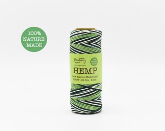 Crafasso Hemp Twine cord spool 205ft gradient green