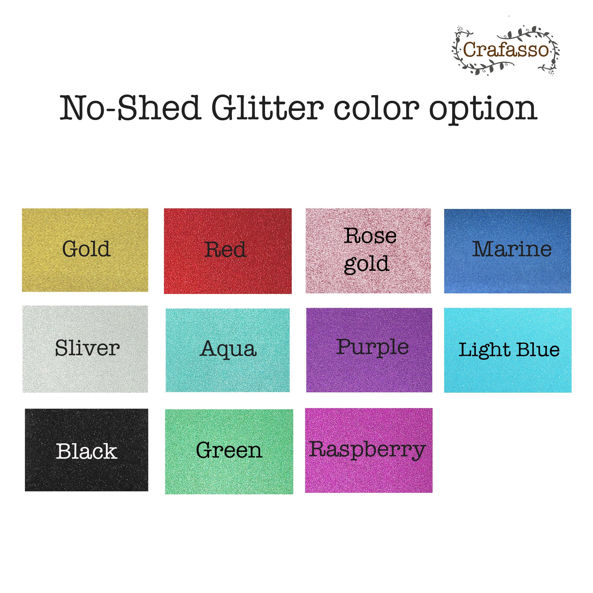 No Shed Glitter Cardstock, Color Glitter Cardstock, Heavy Glitter Cardstock, 12x12, Crafasso