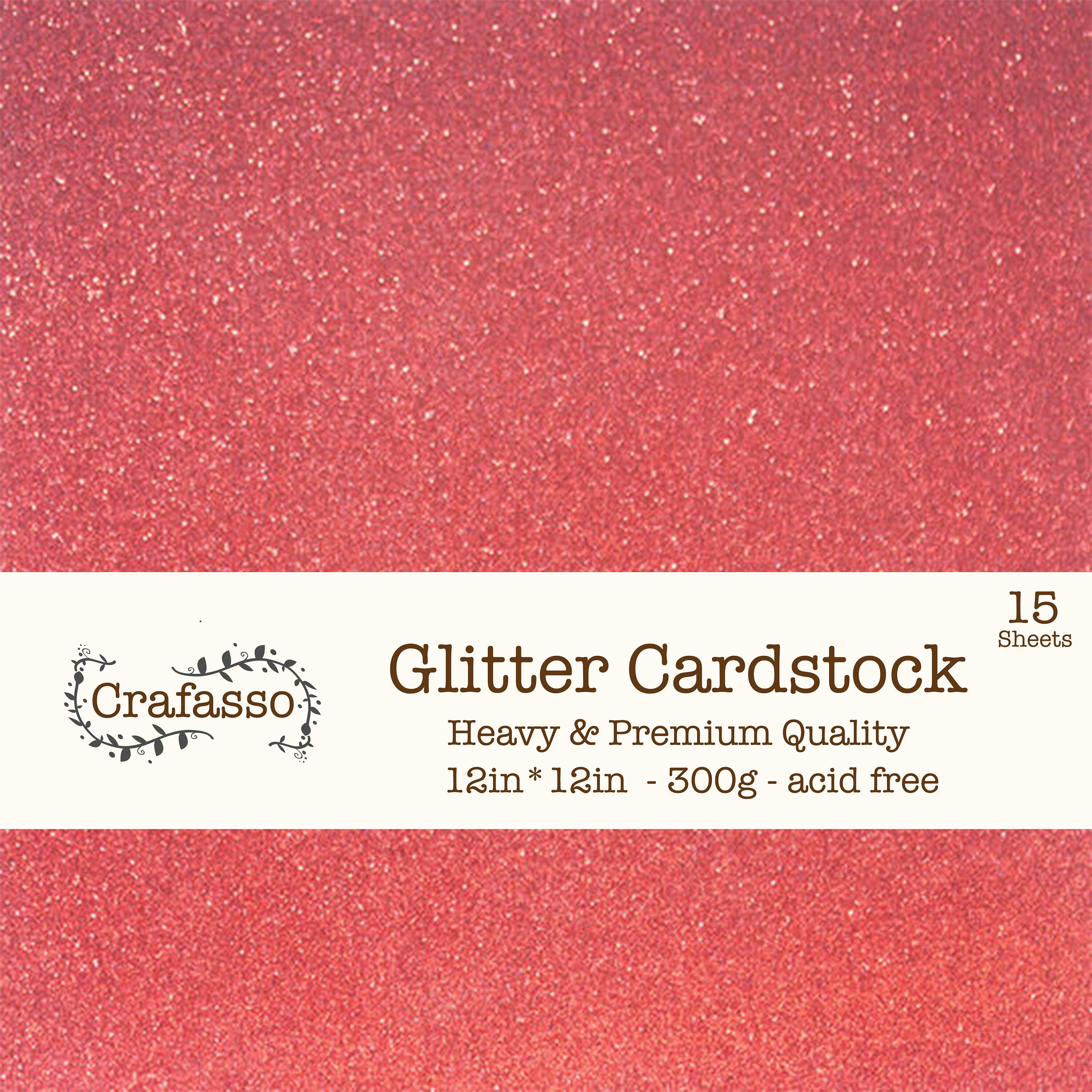  Red Glitter Cardstock 12 x 12, Paper for Cricut