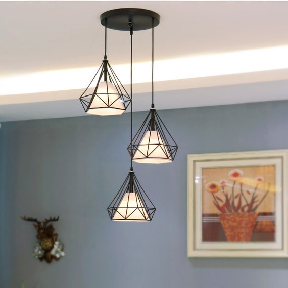 Industrielle Manila Seil Eisen Anhänger Lampenschirm Decke Kronleuchter Licht