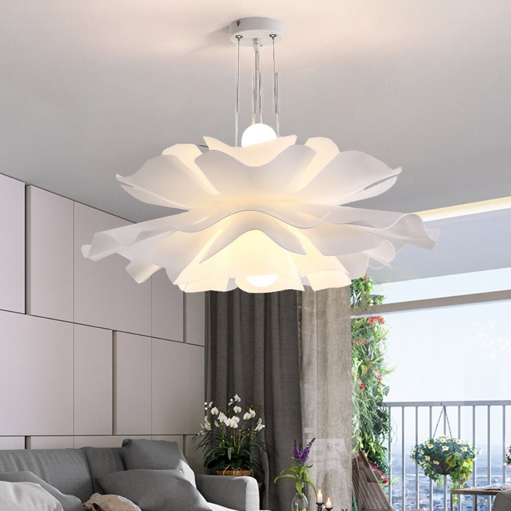 LamppoDesign White Plastic Ceiling LightMetal Nordic pendant Etsy