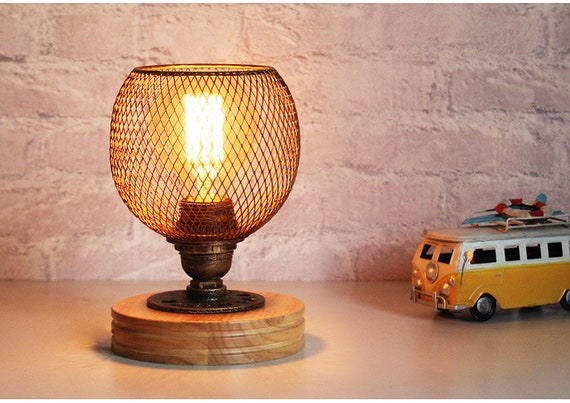 Lamppodesign Iron Loft Decor Lamps Retro Desk Accessories Etsy