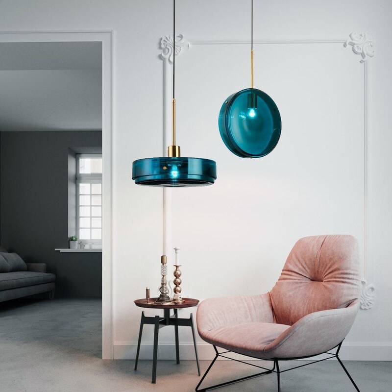 Green Glass Pendant Lighting,Glass 