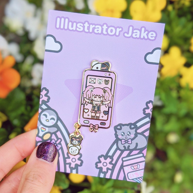 Junko Phone Enamel Pin 