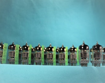 2 PCS 6N23P/E88CC/ECC88/6922. SWGP. Voskhod (Rocket). 1971-1974'.Gray Shield.Tested.Double Triode Tubes. Hi-Fi.AMP.Preamp.