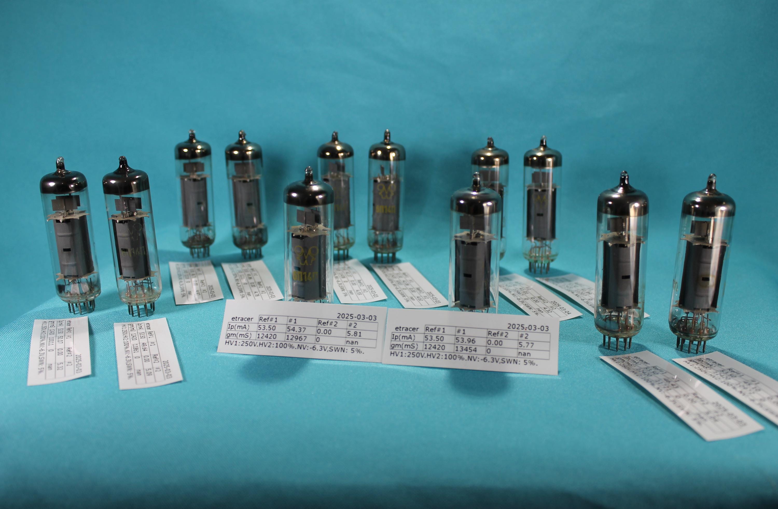 真空管 6BQ5ペア マッチングペアRFT。EL84 / 6BQ5 / 7189 / 6P14P / N709。Etracer