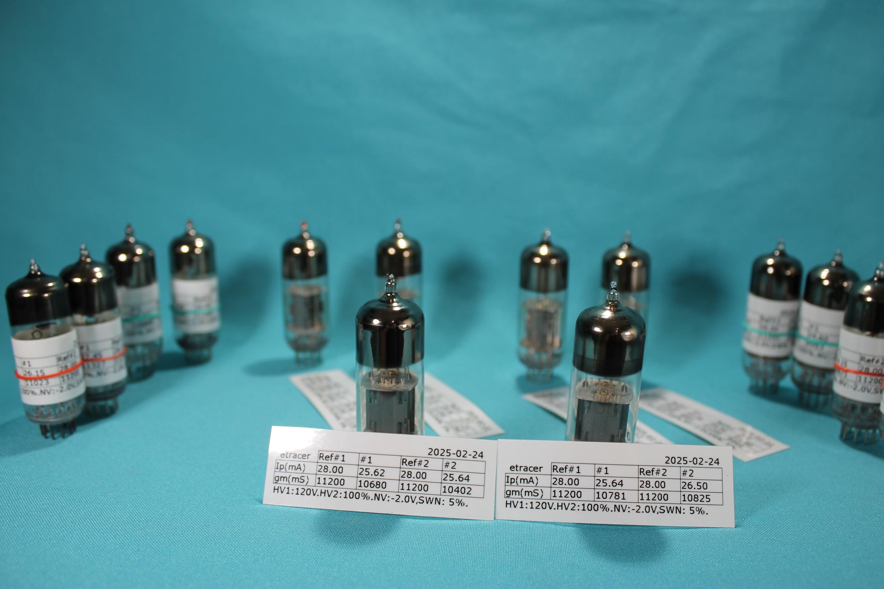 Matched Pair 6N6P / ECC99 / E182CC / 6N6 .double Triode.etracer