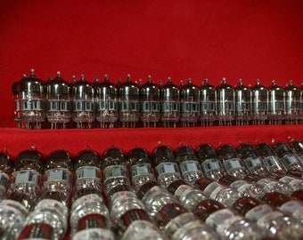 10 PCS 6N2P -Via adapter =12AX7=ECC83 Vacuum double triode tube.Hi-Fi Amp tubes.USSR.Mix. Voskhod.