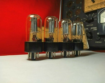 4 Pcs 6N8S/6SN7GT/ECC32/6H8C/6SN7 Vacuum Dual triode tubes.NEVZ.TESTED.OTK.Vintage Valve Tube.