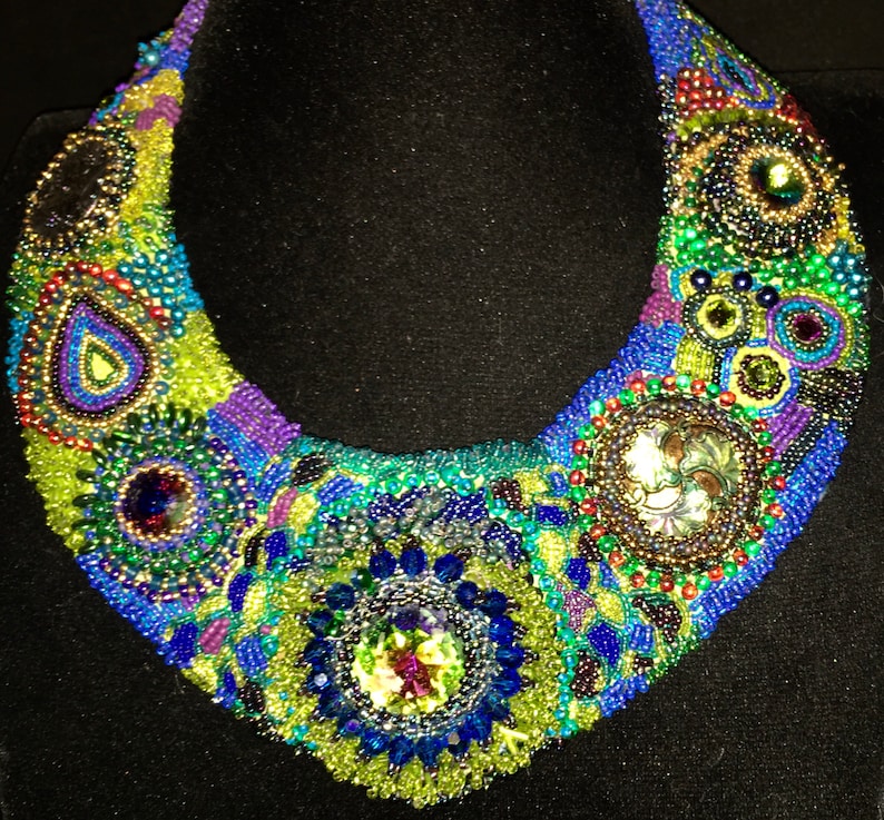 Peacock Necklace /& Matching Cuff Bracelet