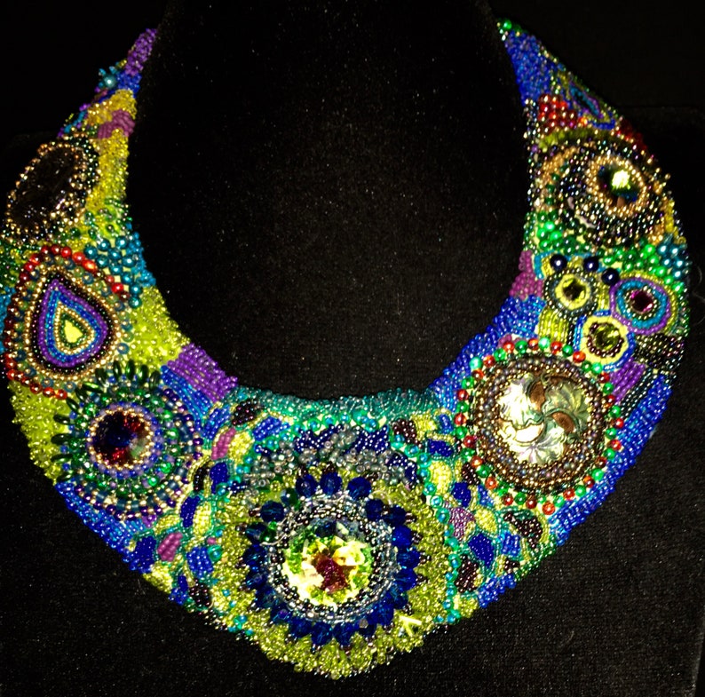 Peacock Necklace /& Matching Cuff Bracelet