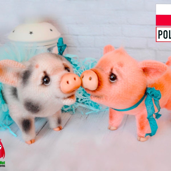 210PLM Wzór na szydełko - Świnka (Pig) - Amigurumi plik PDF Ogol Etsy