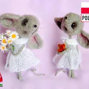 097PLM Szydełko + druty (sukienka) Wzór-Myszka „Sofia”-amigurumi plik PDF Pertseva Etsy