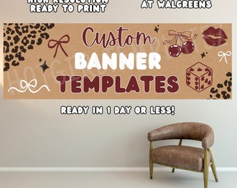 Aangepaste banners verjaardag vrijgezellenfeest Bachelorette babyshower - direct downloaden - afdrukken bij Walgreens!