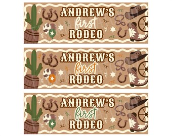 Eerste rodeo verjaardag banner wilde jongen 1e verjaardag cowboy afdrukbare bewerkbare feestbord evenement decor-afdrukken bij Walgreens!