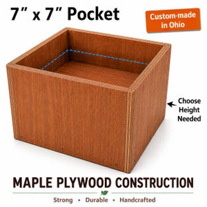 7" Maple Plywood Furniture Risers, Heavy Duty Bed Risers, Custom Wood Risers for Chair, Couch or Table, Custom Height Options, Made in USA